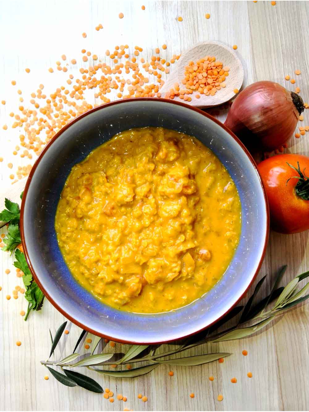 Lentilles Corail, Lait de Coco et Curry