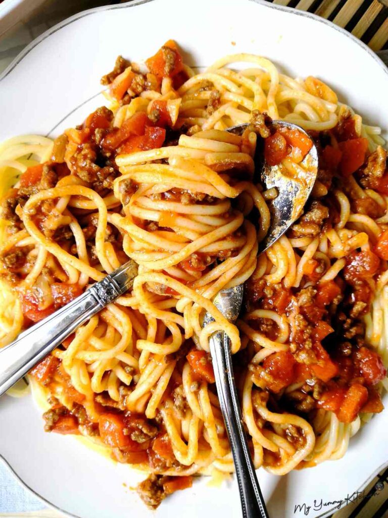 Spaghettis à la sauce bolognaise