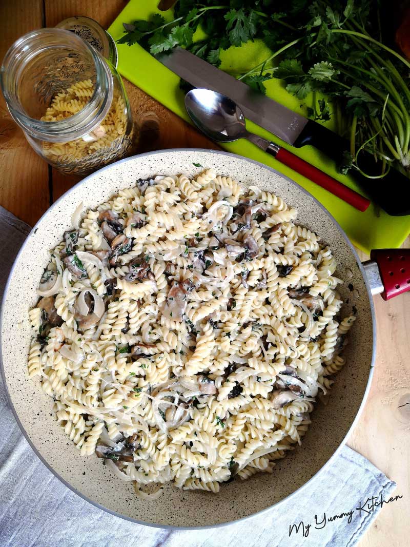 Fusilli Crémeux aux Champignons
