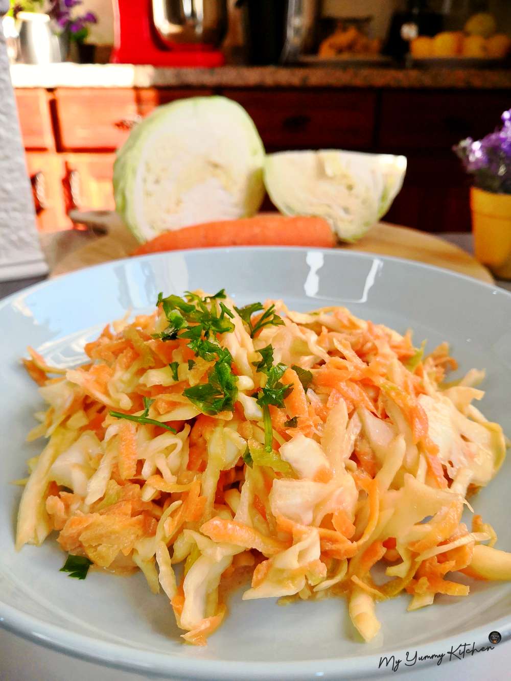 Recette Coleslaw et sa Sauce Vinaigrette Maison My Yummy Kitchen